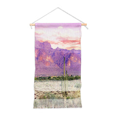 83 Oranges Cactus Sunset Wall Hanging Portrait