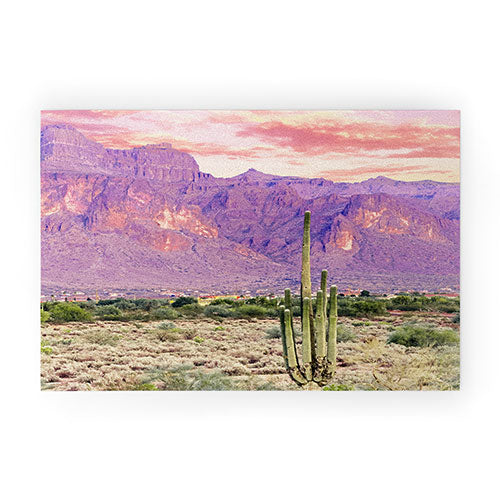 83 Oranges Cactus Sunset Welcome Mat