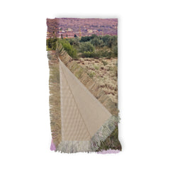 83 Oranges Cactus Sunset Throw Blanket