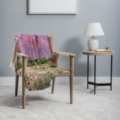 83 Oranges Cactus Sunset Throw Blanket