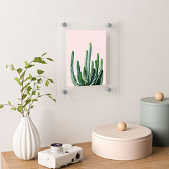 83 Oranges Cactus V6 Floating Acrylic Print