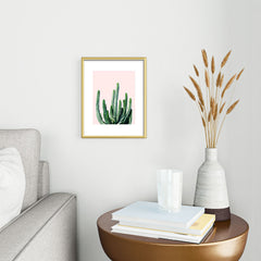 83 Oranges Cactus V6 Metal Framed Art Print