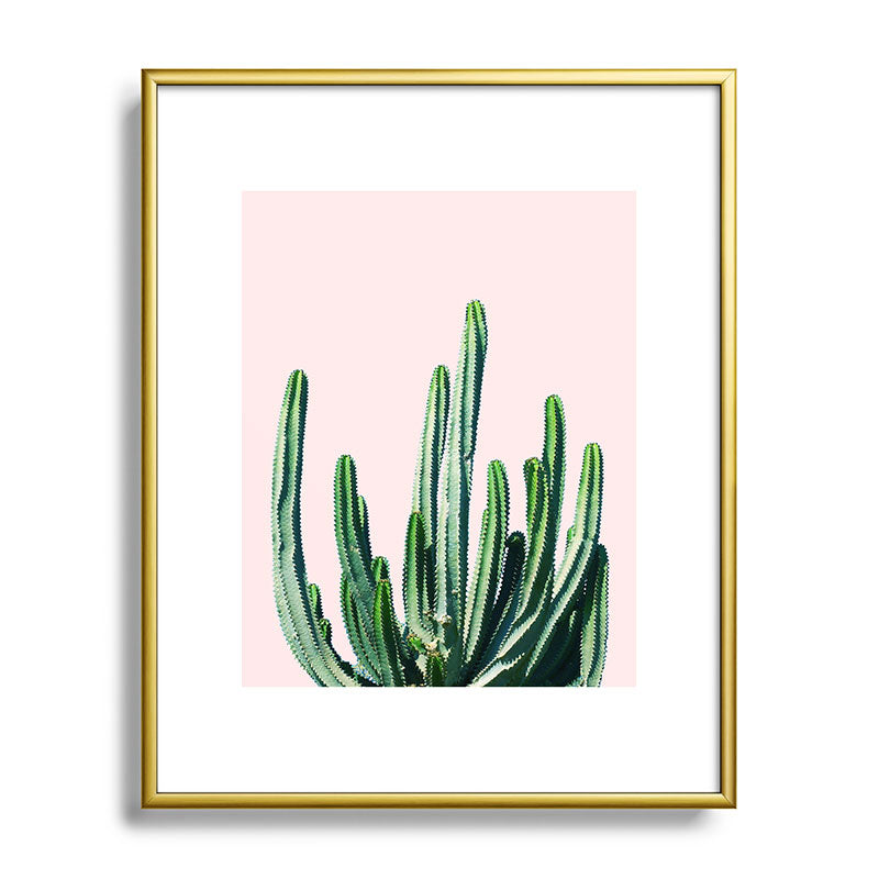 83 Oranges Cactus V6 Metal Framed Art Print