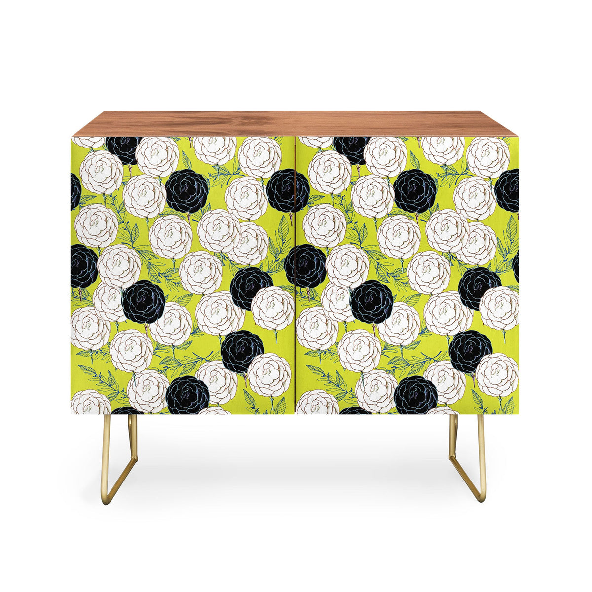 83 Oranges Carnations Credenza