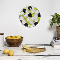 83 Oranges Carnations Cutting Board Round