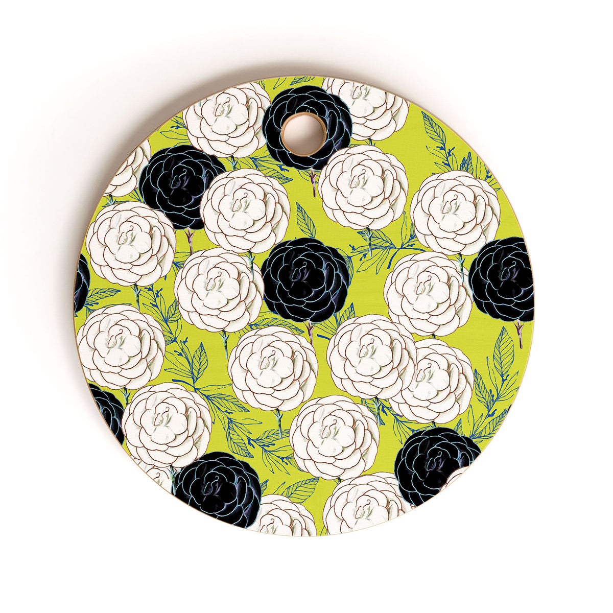 83 Oranges Carnations Cutting Board Round