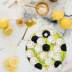 83 Oranges Carnations Cutting Board Round