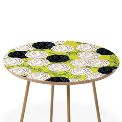 83 Oranges Carnations Round Side Table