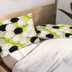 83 Oranges Carnations Pillow Shams