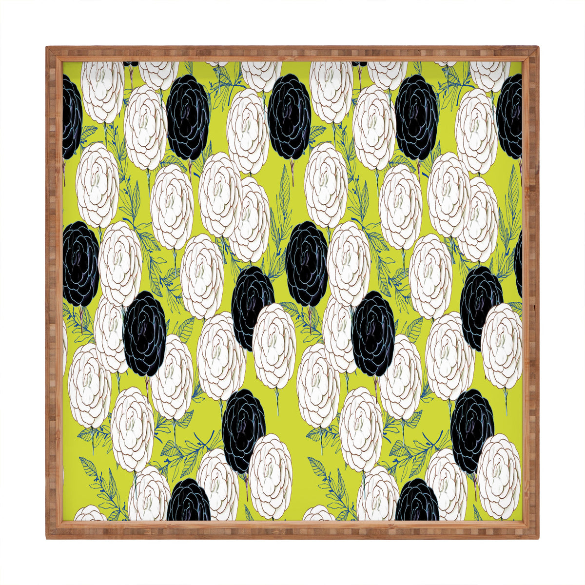 83 Oranges Carnations Square Tray