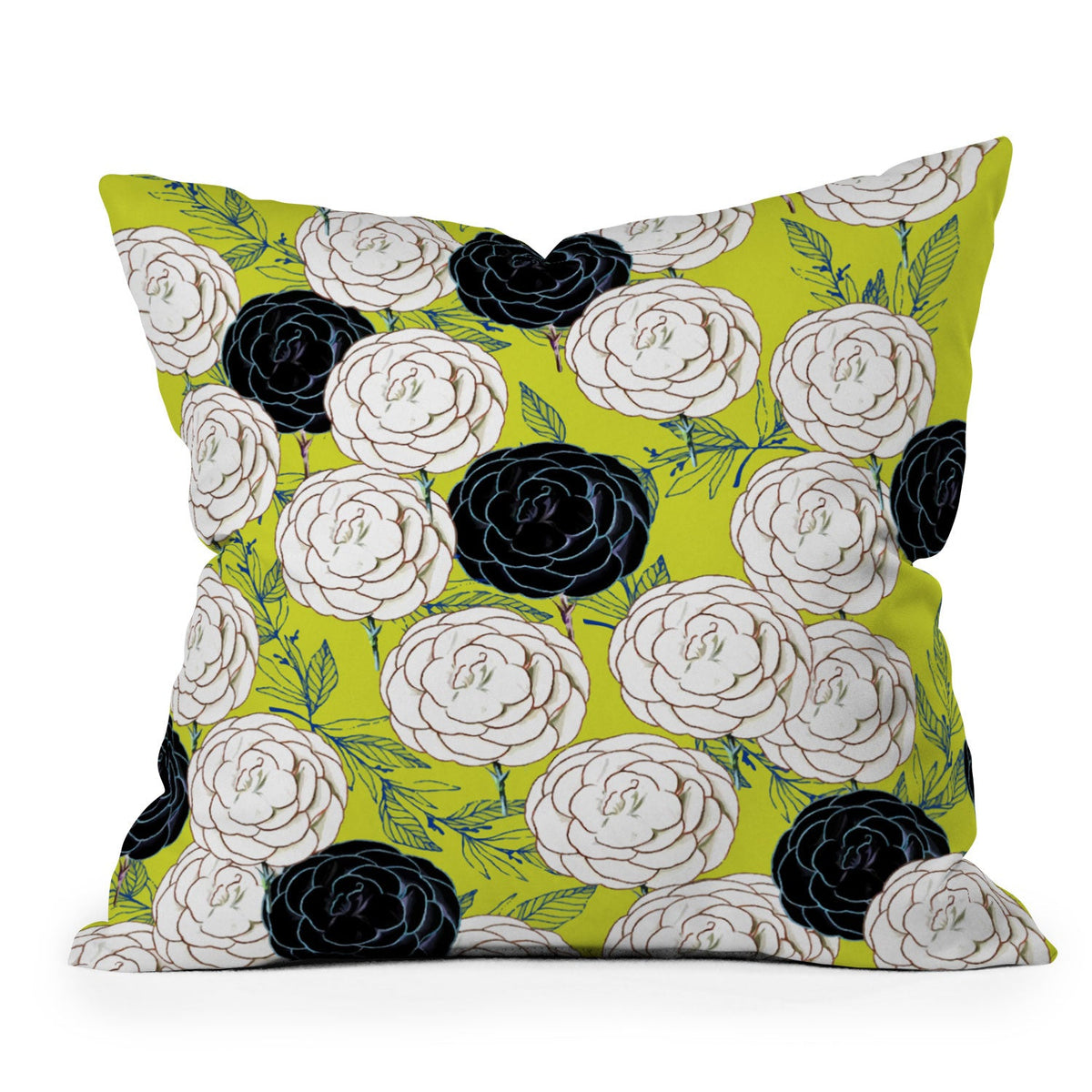 83 Oranges Carnations Throw Pillow