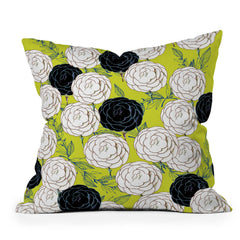 83 Oranges Carnations Throw Pillow