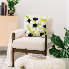83 Oranges Carnations Throw Pillow