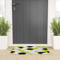 83 Oranges Carnations Welcome Mat