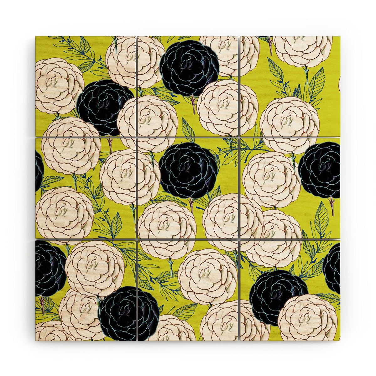 83 Oranges Carnations Wood Wall Mural