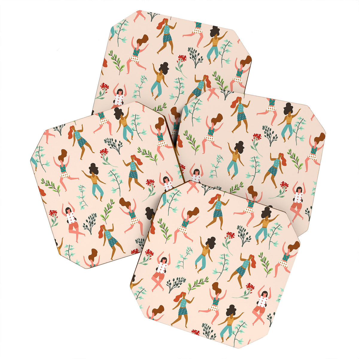 83 Oranges Central Park Zumba Coaster Set