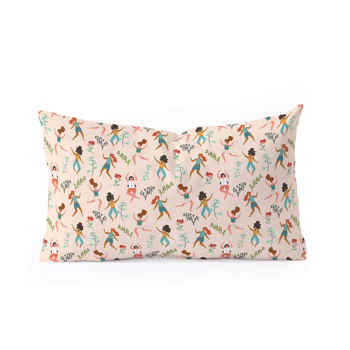 83 Oranges Central Park Zumba Oblong Throw Pillow