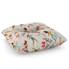 83 Oranges Central Park Zumba Floor Pillow Square