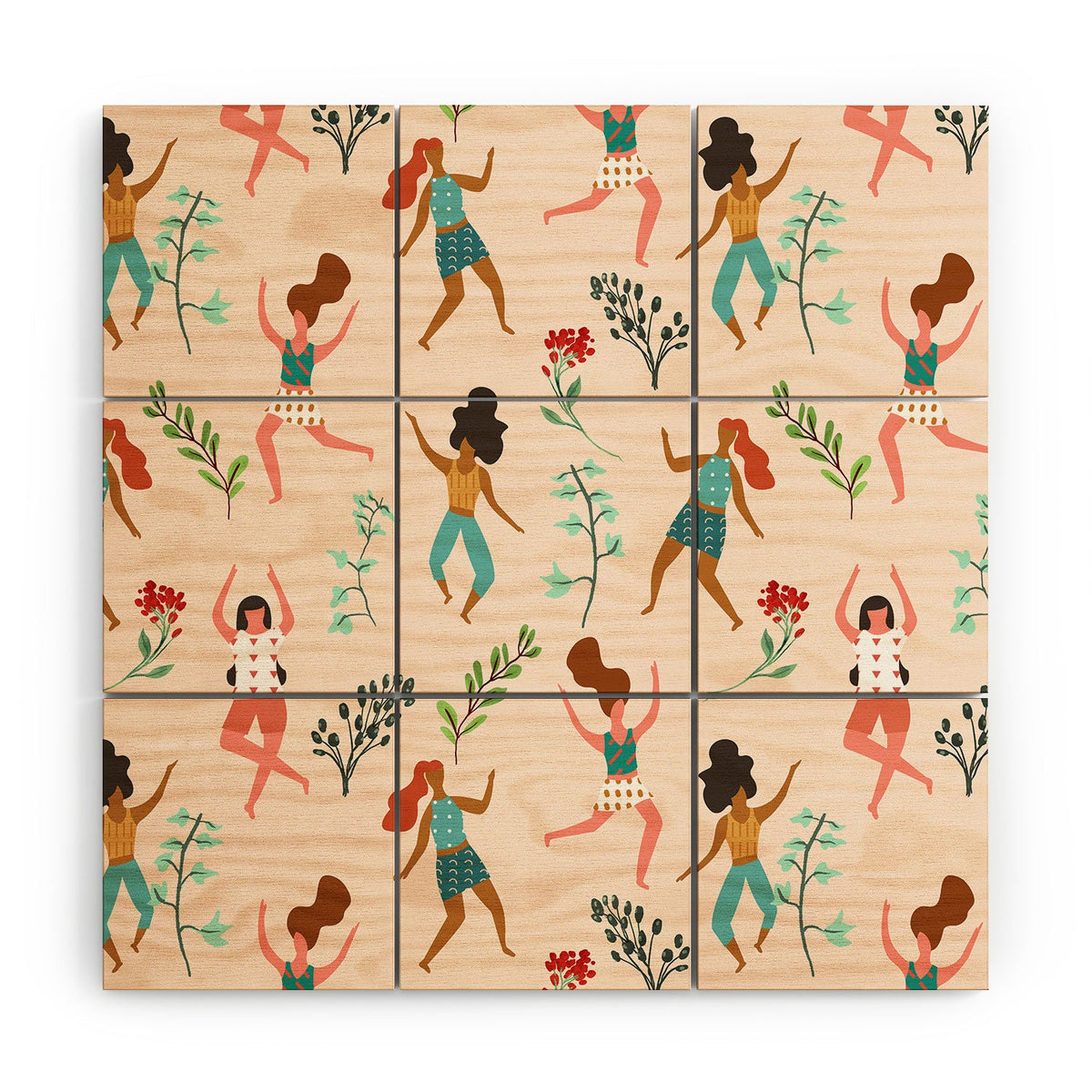 83 Oranges Central Park Zumba Wood Wall Mural