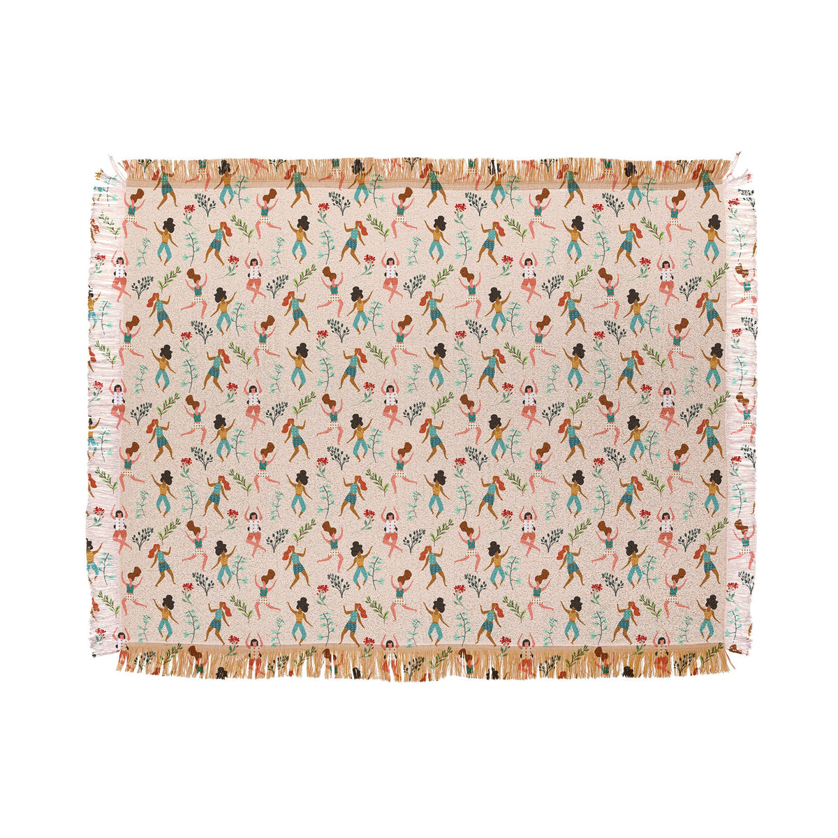 83 Oranges Central Park Zumba Throw Blanket