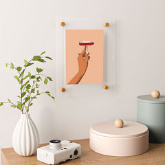 83 Oranges Cheers to Love Floating Acrylic Print