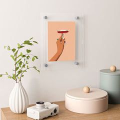 83 Oranges Cheers to Love Floating Acrylic Print