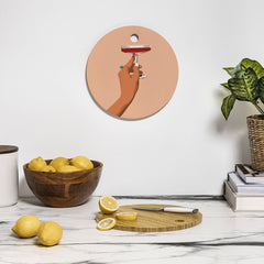 83 Oranges Cheers to Love Cutting Board Round