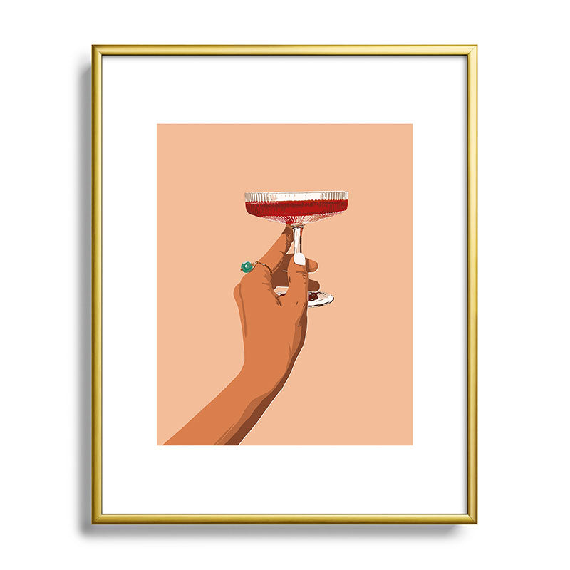 83 Oranges Cheers to Love Metal Framed Art Print