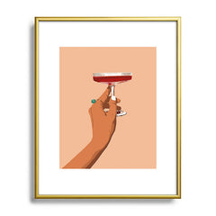 83 Oranges Cheers to Love Metal Framed Art Print