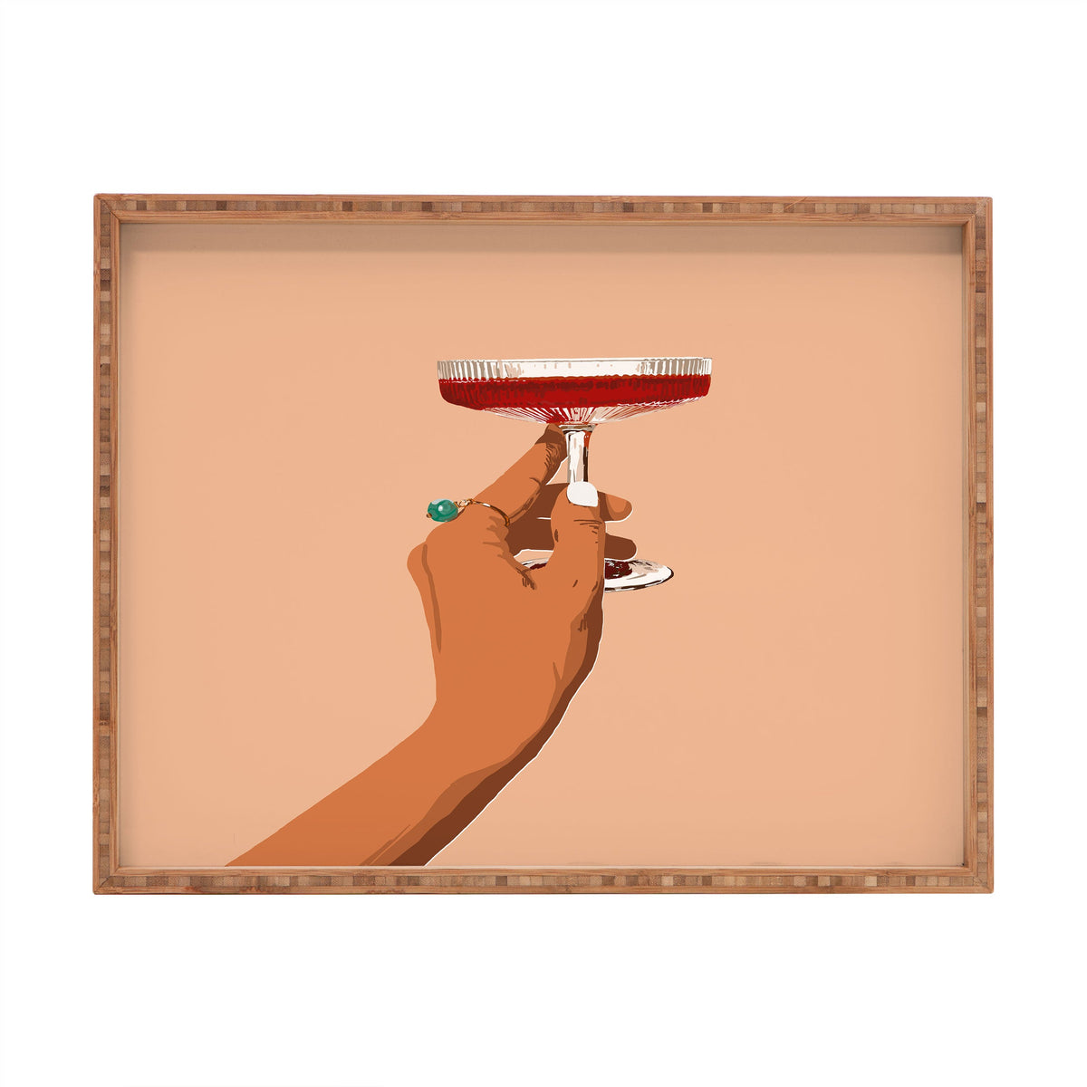 83 Oranges Cheers to Love Rectangular Tray