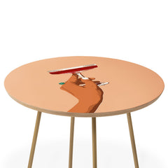 83 Oranges Cheers to Love Round Side Table