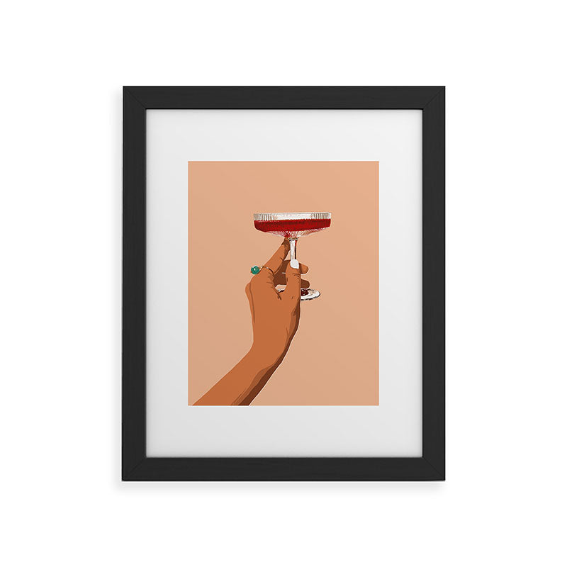 83 Oranges Cheers to Love Framed Art Print