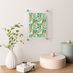 83 Oranges Cheetah Jungle Floating Acrylic Print