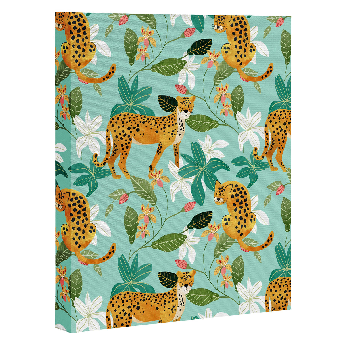 83 Oranges Cheetah Jungle Art Canvas