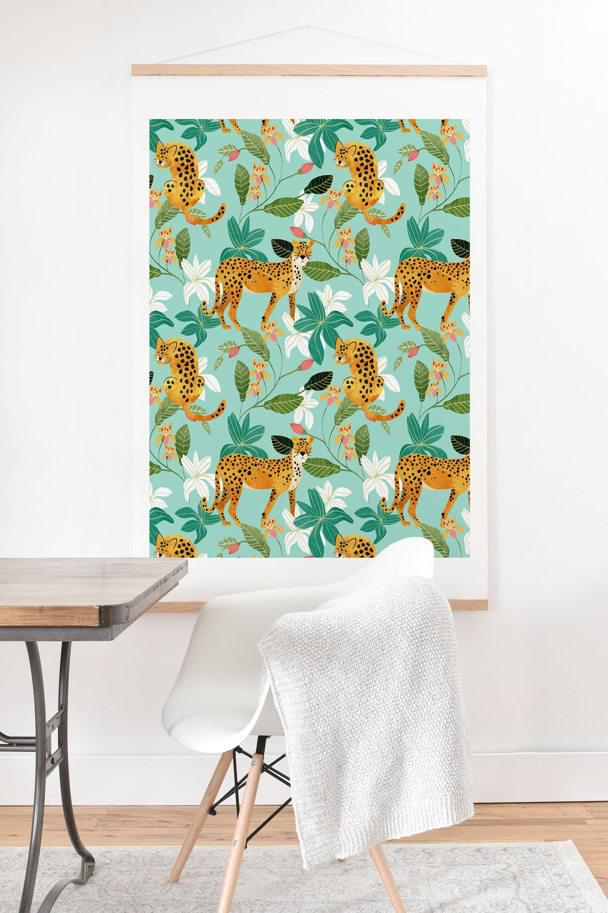 83 Oranges Cheetah Jungle Art Print And Hanger