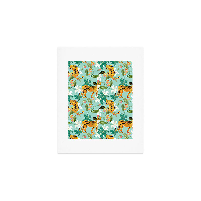 83 Oranges Cheetah Jungle Art Print