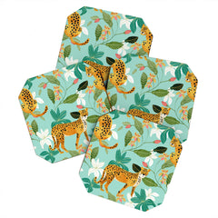 83 Oranges Cheetah Jungle Coaster Set