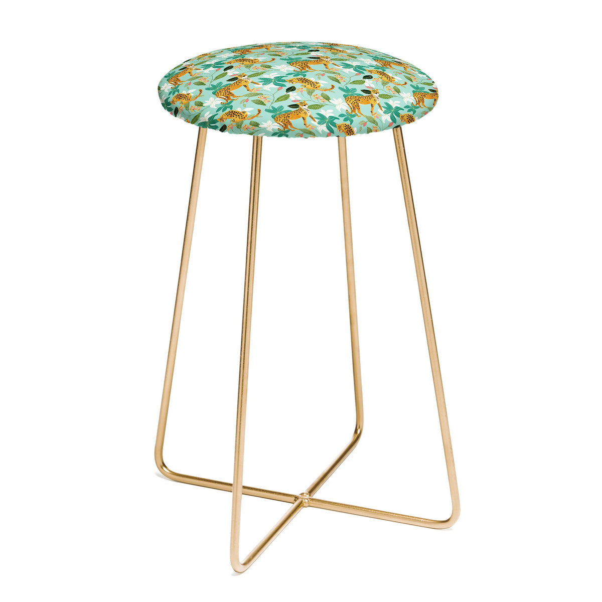 83 Oranges Cheetah Jungle Counter Stool
