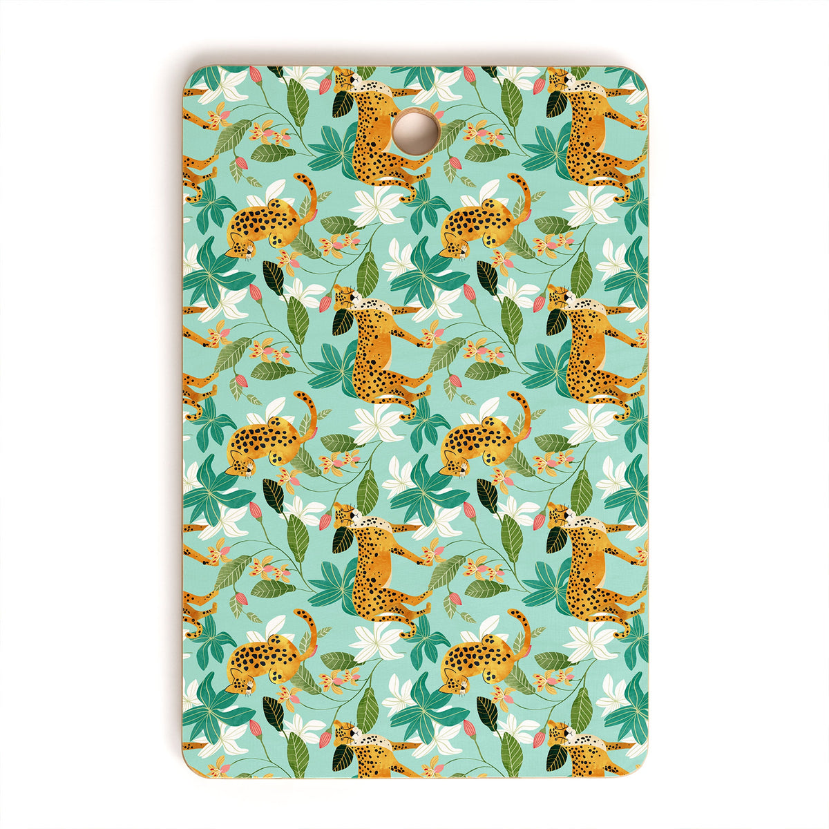 83 Oranges Cheetah Jungle Cutting Board Rectangle
