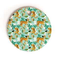 83 Oranges Cheetah Jungle Cutting Board Round