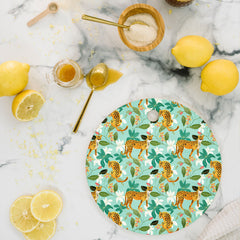 83 Oranges Cheetah Jungle Cutting Board Round