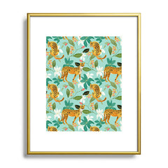 83 Oranges Cheetah Jungle Metal Framed Art Print