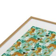 83 Oranges Cheetah Jungle Metal Framed Art Print
