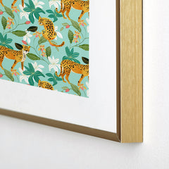 83 Oranges Cheetah Jungle Metal Framed Art Print