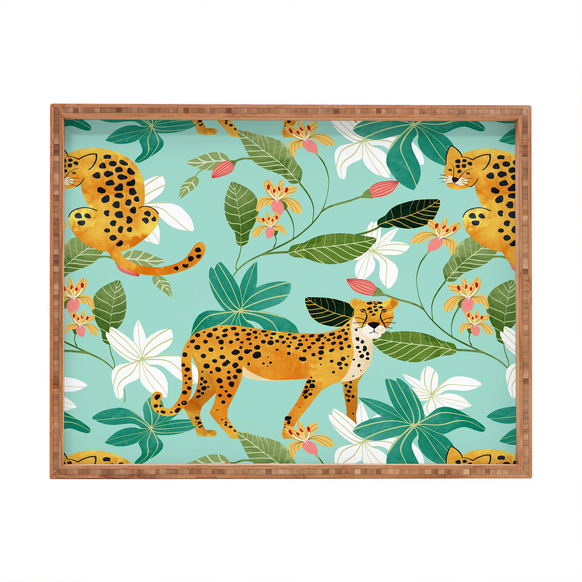 83 Oranges Cheetah Jungle Rectangular Tray