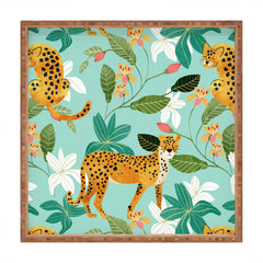 83 Oranges Cheetah Jungle Square Tray