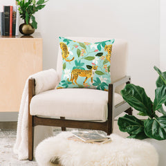 83 Oranges Cheetah Jungle Throw Pillow