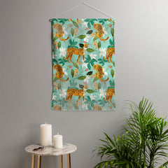 83 Oranges Cheetah Jungle Wall Hanging Portrait