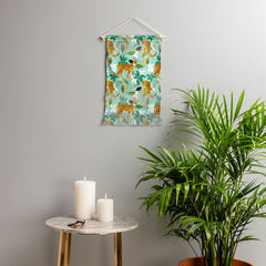 83 Oranges Cheetah Jungle Wall Hanging Portrait