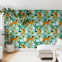 83 Oranges Cheetah Jungle Wall Mural